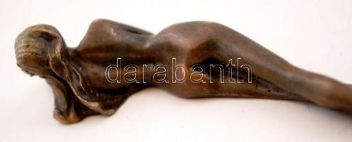 Szecessziós levélbontó, réz, jelzett (Duval), / Art nouveau bronze letter-opener 26 cm