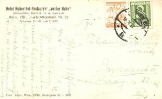 Vienna, Wien VIII. Hotel Huberthof-Restaurant weisser Hahn / hotel restaurant, interior, Foto Réja