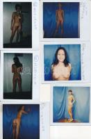 cca 1988 Első találkozás a polaroid fényképezőgéppel, 9 db finoman erotikus polaroid fotó, 8x8 cm /
...