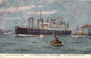 SS President Harding, US Government ship, s: Willy Stower