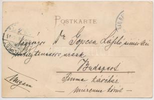 1905 Fráter Lóránd (1872-1930) dalszerző üdvözlő sorai és aláírása Tirolból Budapestre küldött level...