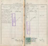 1895 Kolozsvári orvostanhallgatói leckekönyv neves oktatók aláírásaival (Szádeczky Gyula, Buday Kálm...