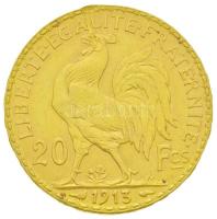 Franciaország/Modern Köztársaság 1913. 20Fr Au "Kakas" utánveret (6.47g/0.900) utánveret T...