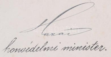 1912 Díszes k.u.k. dícsérő elismerés Hazai Samu honvédelmi miniszter aláírásával / Decorative warran...