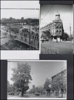 cca 1935-1960 Budapesti villamosjáratok, korabeli negatívokról készült mai nagyítások, 9x13 cm és 9x15 cm közötti méretekben