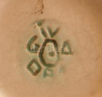 Gorka Iparművészeti Vállalatos váza, mázas kerámia, jelzett, apró lepattanással, m:15 cm