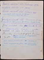 1838 Kézzel írt imakönyv, az utolsó lapon néhány családtörténeti feljegyzéssel, fém rátétes bársonyk...