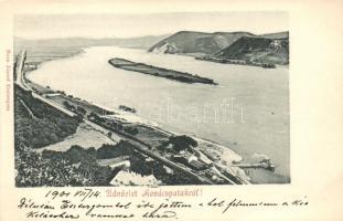 Kovácspatak; Látkép vasútállomással, kiadja Borz József / view with railway station