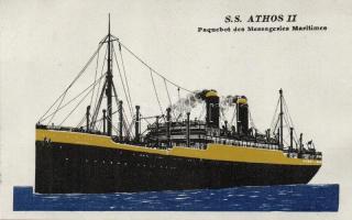 SS Athos II, Paquebot des Messageries Maritimes, metal card
