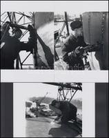 cca 1950 Sinka Antal: Hajógyári felvételek, a szerző hagyatékában őrzött 3 db negatívról készült mai nagyítások, képméret 10x10 cm, 10x15 cm-es fotópapíron