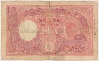 Olaszország 1944. (1943) 500L. Szign.: Azzolini, Urbini T:III- ragasztónyom
Italy 1944. (1943) 500 ...