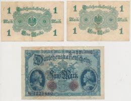 Német Birodalom 1914. 5M + 1917. (1914) 1M  T:III
German Empire 1914. 5 Mark + 1917. (1914) 1 Mark ...