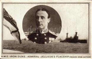 HMS Iron Duke, Admiral Jellicoes flagship; The War Series No. 1816.