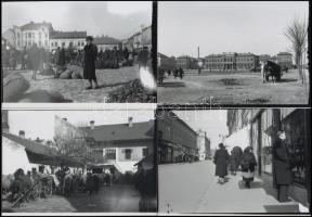 cca 1935 Szegedi városképek, életképek, dr. Bónis László felvételei, 10 db korabeli negatívról készült mai nagyítások, 9x13 cm