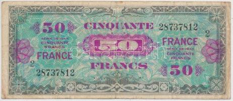 Franciaország / Szövetséges katonai kiadás 1944. 50Fr T:III France / Allied occupation 1944. 50 Francs C:F