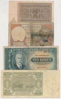 9db vegyes külföldi bankjegy, közte Csehszlovákia, Szerb-Horvát-Szlovén Királyság, Románia bankjegye...