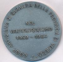 Olaszország 1984. "25 éves a Velencei Kézműves Szövetség" jelzett Ag emlékérem (25,02g/0.8...