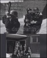 1944 Budapest, légoltalmi kiképzés a Szentmargit szigeti ásványvíz üzemben, Keveházi János hagyatékában őrzött 7 db negatívról készült mai nagyítások, 9x13 cm