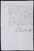 1788 Modor (Pozsony vm.), a városi tanács latin nyelvű okmánya házasság engedélyezéséről, rányomott felzetes viaszpecséttel