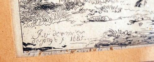 Olvashatatlan jelzéssel: Bárányok, rézmetszet, papír, paszpartuban, üvegezett fa keretben, 10,5×12,5...