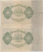Németország / Weimari Köztársaság 1922. 10.000M (2x) sorszámkövetők T:III
Germany / Weimar Republic...