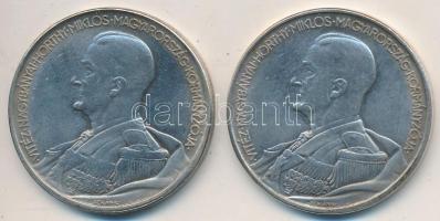 1939. 5P "Horthy balra" Fe (2x) replikák T:2-