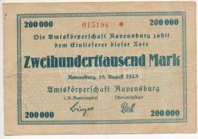 Németország / Weimari Köztársaság / Bajorország 1922. 100M + Württemberg 1923. 1.000.000M + Ravensbu...