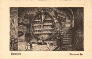 Heidelberg, Das grosse Fass / The big barrel, Otto Lommel Verlag, Mannheim s: Rudi Müllers