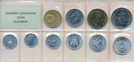 1985. 2f-20Ft 10db klf, érmés forgalmi sor fóliatokban T:1