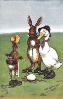 Goose, rabbit, hen, Raphael Tuck & Sons Oilette Nr. 1246. s: Shepheard