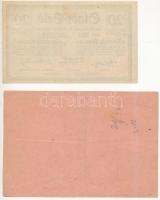 Ausztria / Teplitz-Schönau 1918 20K + Németország / Weimari Köztársaság / Liebau 1923. 100.000M bély...