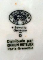 Jean Cocteau tervezte Bauscher Welden porcelán tányér, matricás, jelzett, apró kopásnyomokkal, d: 25...