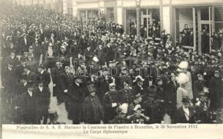 1912 Brussels, Bruxelles; Funérailles de SAR Madame la Comtesse de Flandre, Corps diplomatique / funeral of Princess Marie of Hohenzollern-Sigmaringen