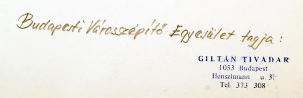 cca 1975 Giltán Tivadar: Ködben a Duna, és Még kihalt a jégpálya, 2 db pecséttel jelzett vintage fot...