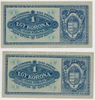 1920. 1K (2x) sorszámkövetők T:I,I-