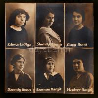 1914 Budapest, IX. ker., Községi Női felső Kereskedelmiben végzett növendékek és tanáraik portré alb...