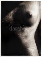 cca 1980 Rápolti Katalin: Torzó, feliratozott vintage fotóművészeti alkotás, 40x30 cm