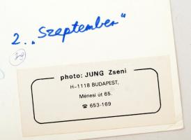 cca 1990 Jung Zseni: Szeptember, matricával jelzett vintage fotóművészeti alkotás, hozzáadva egy alá...