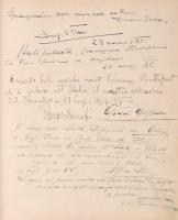 1937-40 A budapesti olasz nagykövetség, vagy az Olasz Intézet emlékkönyve több száz aláírással, közt...