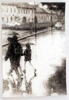 cca 1972 Darkó István: Esti zápor, pecséttel jelzett vintage fotóművészeti alkotás, 40x26 cm