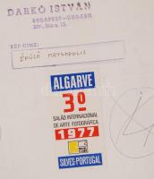 cca 1976 Darkó István: Épülő metropolisz, pecséttel jelzett vintage fotóművészeti alkotás, portugál ...