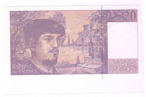 Franciaország 1993. 20Fr T:II+ Csak egyszer hajtva, törve nem, beváltható valuta!