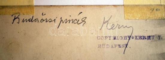 cca 1930 Kerny István (1879-1963): Budaörsi pincék, aláírt, pecséttel jelzett vintage fotóművészeti ...