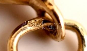 Arany dobókocka medál, Au., 14K, 0,9gr.,jelzett/
Gold dice pendant, Au. 14K, 0,9gr., marked