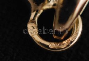 Arany violinkulcs medál, Au., 14K, 1,8gr.,jelzett/Golden treble clef pendant, Au. 14K, 1,8gr. marked