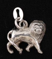 Ezüst oroszlán medál, Ag.(925), 1,7gr., jelzett/  Silver lion pendant, Ag. 1,7gr., marked