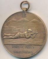 ~1910. "Ifjúsági Lövőverseny / Királyért és Hazáért" Br díjérem (36mm) T:2 ph