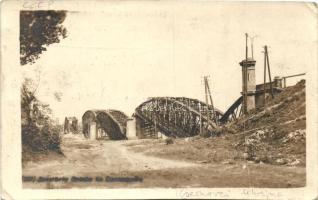 1917 Csernovic, Chernovtsy; felrobbantott híd / destroyed bridge, photo (EK)