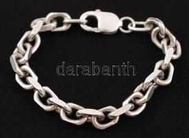 Ezüst vastagszemű anker karlánc, Ag., 29gr., jelzett, 18,5cm/ Silver chains, Ag. 29gr., Marked, 18,5cm