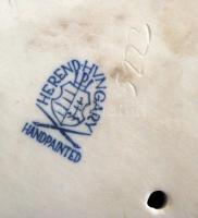 Herendi porcelán fóka, fehér mázas, hibátlan, jelzett, m: 18 cm